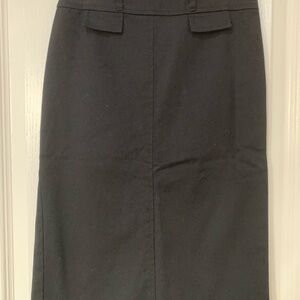 Wrapper Gray Midi Pencil Skirt for Work